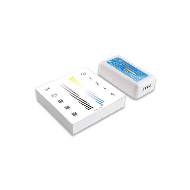 RFMB-02_RF2.4G 4-Zone Wall-Mounted Touch Remote Color Temperature Controller
